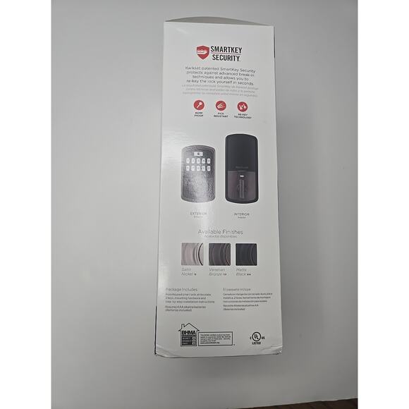 Kwikset Aura Keypad Bluetooth Smart Lock Venetian Bronze Finish NIB - Picture 3 of 4